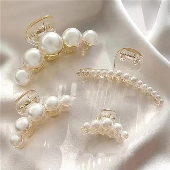 Pearl Hair Clips (4 Pack) main image 2